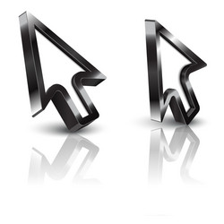 Glossy Mouse Pointer Arrow vector image