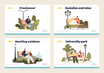 internet wifi connection outdoors in park vector image