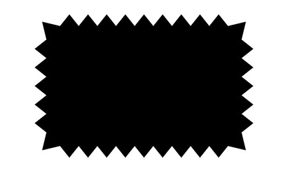 rectangle form with zigzag edges empty text box vector image
