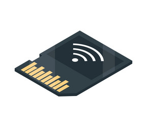 sd memory wifi icon vector image