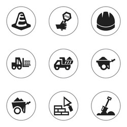 set of 9 editable structure icons includes vector image