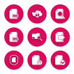 set search concept with folder delete file vector image