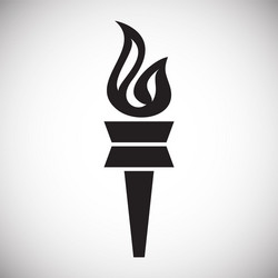 Torch icon on background for graphic and web vector