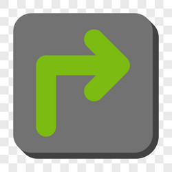 turn right rounded square button vector image