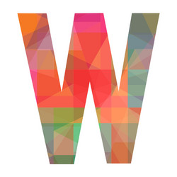 w alphabet vector