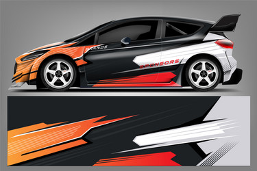 Abstract Car Stripe Decal Wrap vector image