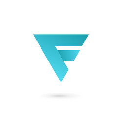 Letter f logo with a red circle swoosh design Vector Image