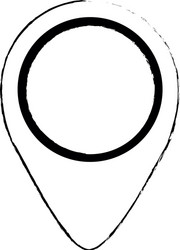 pin pointer location with arrow vector image