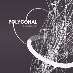Polygonal Mesh Network Background vector image
