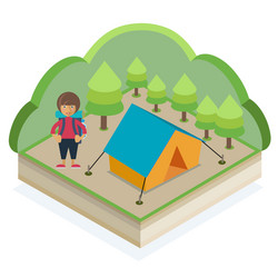 summer camping vector