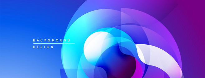 abstract gradient shapes overlap creating vibrant vector image