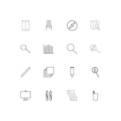 Creative process and design simple linear icons vector