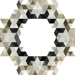 gold triangular low poly mosaic abstract pattern vector image