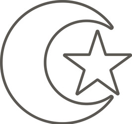 moon and star icon simple element from map vector image