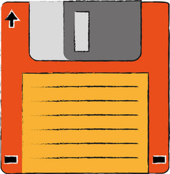 old diskette database storage vector image