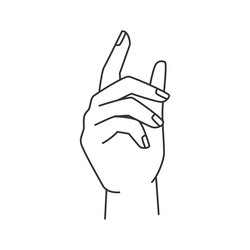 pointing up index finger abstract hand gesture vector image