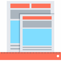 responsive design flat web icon vector image