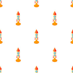 rocket for space flight pattern seamless vector image