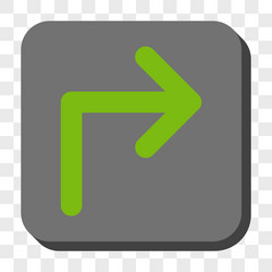 turn right rounded square button vector image