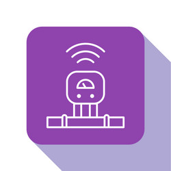 white line smart sensor system icon isolated vector image