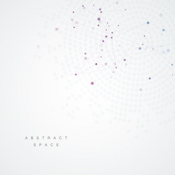 abstract polygonal structure with connecting dots vector image
