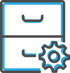 archive icon design interaction line vector image