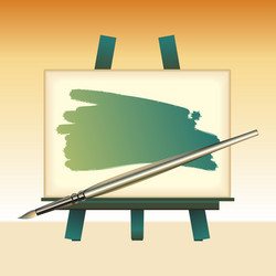 canvas board and color brush vector