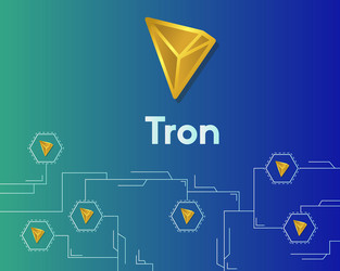 cryptocurrency tron blockchain circuit networking vector image
