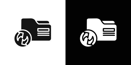 data recovery icon flat set outline vector image