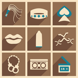 flat with shadow concept and mobile application vector image