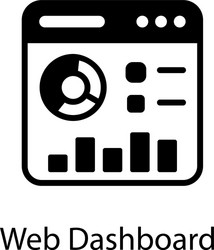 web dashboard vector image