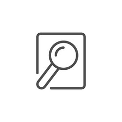 document searching line icon vector image