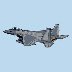 F15 Jet Fighter Vector Image