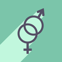 flat with shadow icon and mobile application vector image