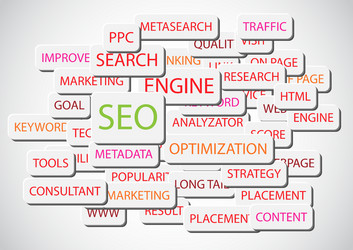 seo - search engine optimization background vector image