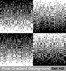 set of pixel technology gradient backgrounds vector image