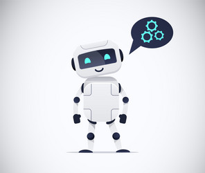 Smiling standing chatbot vector