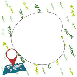 speech bubble with important message above map vector image