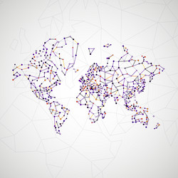 technology image of globe vector image