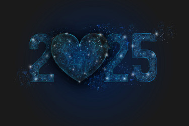 abstract isolated blue image of new year number vector image