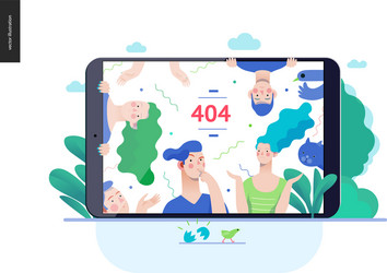business series - error 404 web template vector image
