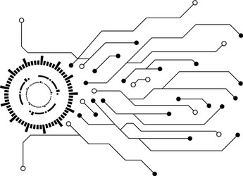 Complex Circuit Network vector image