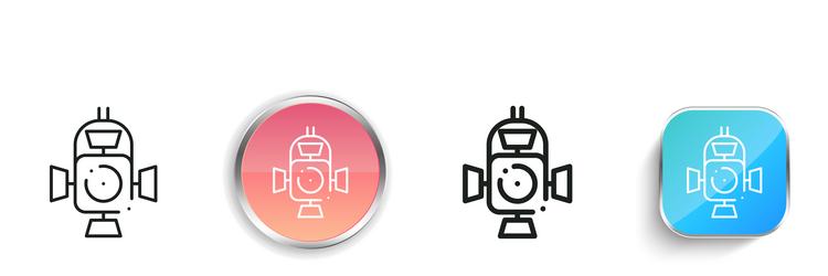 electronics icon thin linear regular and button vector image