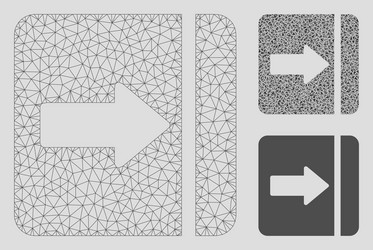 expand menu right mesh carcass model vector image