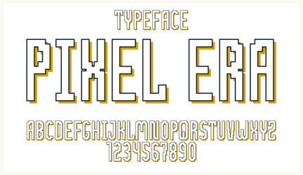minimal geometric cyberpunk font typeface vector image