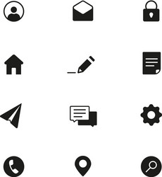 modern web icons pack base set for site vector image