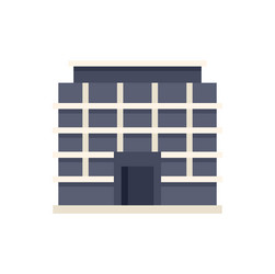 office building with many floors is standing alone vector image
