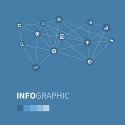 set of simple analytics icons vector image