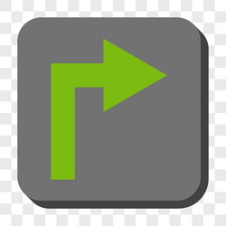 Turn right rounded square button vector