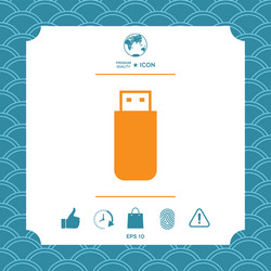 usb flash memory drive icon vector image